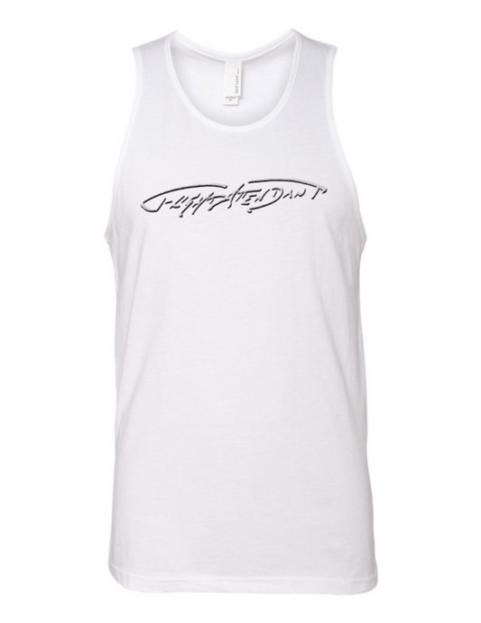 "Under the Powerlines" Unisex White Tank Top